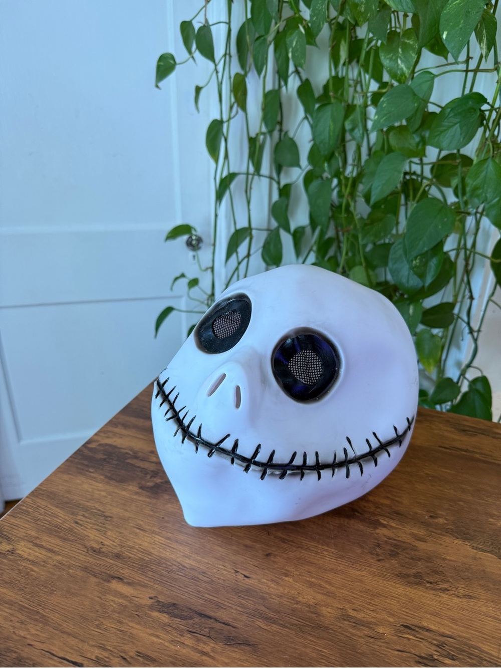 White Jack Skellington Skull Mask Disney Amscan